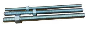 <strong>1/2</strong> INCH THREADED <strong>BAR</strong> RODS 2 METERS LONG ZINC PLATED CARBON STEEL MS IRON