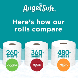 Angel Soft, Papier toilette parfumé en tube avec parfum de lavande fraîche, rouleaux géants 2 plis, lot de 16 - Product Image 6