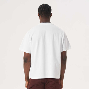 T-shirt court personnalisé de haute qualité en polyester/coton, avec logo personnalisé, décontracté, écologique, respirant, anti-plis, séchage rapide - Product Image 2