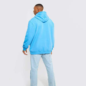 High Quality Custom Oversized Heavyweight Cotton Fleece Men's <b>Hoodie</b> <b>Plain</b> Blank Streetwear Unisex Loose Fit Pullover Sweatshirt - Product Image 5
