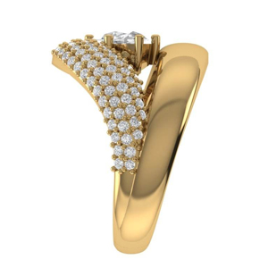 Luxury Women's Yellow <b>Gold</b> <b>Cocktail</b> <b>Ring</b> Marquise Cut Diamond Engagement Style - Product Image 3