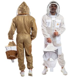 Traje de Apicultura Ventilado con Velo Redondo y Protector de Cuello, Chaqueta de Apicultura de 3 Capas Resistente al Calor, Protección Nivel D 200C-300C - Product Image 1