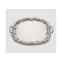 Plateau de service rectangulaire en métal pour collations et desserts, plateau moderne et élégant pour la présentation de nourriture, thé et café, pour restaurant, utilisation sur table à manger