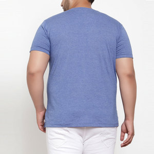 T-shirt décontracté uni de grande taille fabriqué par un fabricant professionnel, de haute qualité, col rond, respirant, pour hommes - Product Image 3