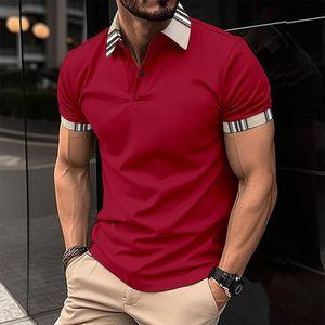 Camisa Deportiva de Verano 2026 para Hombre, Lisa, de Poliéster/Algodón, con Solapa, Manga Corta y Bolsillo con Botón - Product Image 3