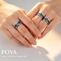 Bague en carbure de tungstène argenté avec incrustation d'opale concassée et de feuille d'or, alliance bombée de 8 mm pour hommes et femmes, bijoux Galaxy en gros