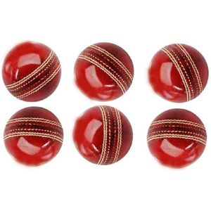 Pelota de críquet Ultimate Hardball, duradera, de cuero rojo, con costuras cosidas a mano, para partidos de club, práctica y entrenamiento. - Product Image 6