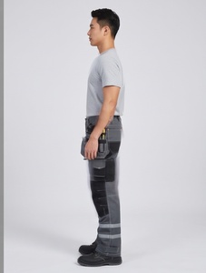 Pantalones de Seguridad Impermeables de Alta Visibilidad con Múltiples Bolsillos y Reflectantes ANSI Clase 3 para Hombre, Marca TESSUTO, con Logotipo Personalizado, Industriales - Product Image 2