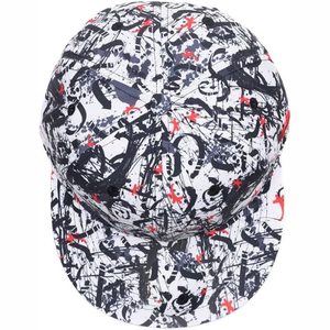 Casquette Snapback à effet de peinture noire éclaboussée, 6 panneaux, en coton, ajustée, unisexe, style streetwear, décontractée - Product Image 3