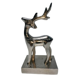 Sculpture décorative en aluminium avec finition nickel pour la décoration intérieure Sculpture en métal Diwali Articles cadeaux - Product Image 1