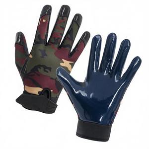 Custom Logo American Football Receiver Gloves Ultra-<b>Sticky</b> Silicone Palm High Grip White Football Gloves Professional Adult - Product Image 5