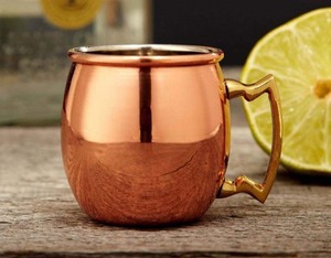 Taza de café con diseño martillado, grande, de cobre y acero, para uso en exteriores e interiores, diseño auténtico, taza duradera para bebidas, Aura Moscow - Product Image 3