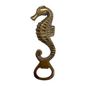 Abridor de Botellas de Latón Vintage con Forma de Caballito de Mar, Accesorio Decorativo Costero para Bar, Hogar, Cocina, Casa de Playa y Eventos - Product Image 2