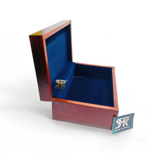 Caja de Regalo Rectangular Hecha a Mano de Madera de Mango con Forro de Terciopelo Azul Pintado para Guardar Joyas, Diseño Elegante para Ocasiones Especiales - Product Image 6
