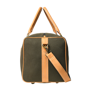 Bolsa de Viaje de Cuero Real con Diseño Personalizado, Bolsa de Fin de Semana de Cuero Resistente con Logotipo Estampado en Oro - Product Image 5