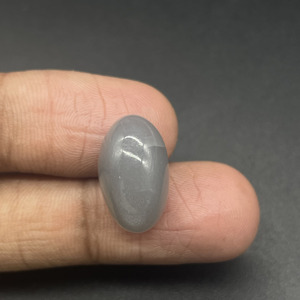 Piedra preciosa suelta de piedra lunar gris ovalada de 11.90 quilates para anillo, colgante y joyería - Product Image 1