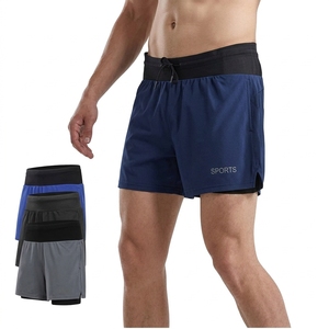 Großhandel Herren 5 Zoll Gym-Shorts Leichte Atmungsaktive Fitness-Trainingskleidung mit Individuellem Logo und Verstellbarem Kordelzug - Product Image 1