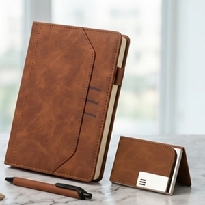 Imported Velvet A5 Premium Multicolor Diary <b>Notebook</b> with Card Holder Office Use 192 Pages Custom Logo Corporate Gift <b>Set</b> - Product Image 3
