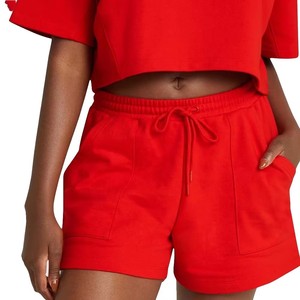 Trending Women's Knitted <b>Shorts</b> Pockets Elastic Closure Casual Regular Fit High Breathable Quick Dry Eco-Friendly Solid OEM - Product Image 3