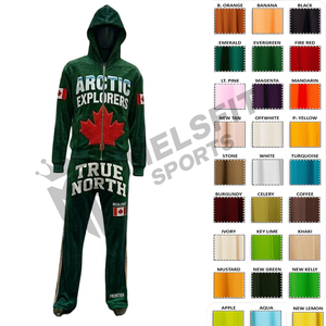 Men Custom Zipper Fashion Tracksuit Modern Style Gym Wear <b>Set</b> Breathable Training Running Fitness Outfit - Product Image 3