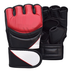 Meilleurs gants de boxe demi-doigts de haute qualité, neufs, pour entraînement de kick-boxing et MMA, en cuir respirant - Product Image 4
