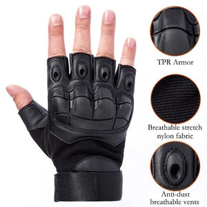 Guantes Tácticos de Cuero de Alta Calidad para Montar a Caballo, Senderismo, Entrenamiento, Caza, Antideslizantes, para Deportes al Aire Libre, de Pakistán - Product Image 3