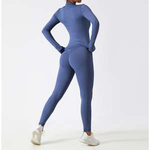 Ropa Deportiva con Logotipo Personalizado, Sujetador Deportivo Suave para Correr, Leggings de Yoga, Pantalones, Chaqueta de Manga Larga, Ropa de Fitness, Conjunto de Yoga para Mujer - Product Image 5