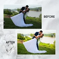 Servicio de retoque de fotos de boda con corrección de color avanzada, ajuste de iluminación y reparación de fondo al mejor precio