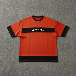 T-shirt surdimensionné personnalisé pour homme, streetwear, design à panneaux, coton, tee-shirt tendance - Product Image 2