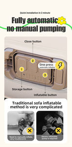 Kasur udara Kemah tiup ukuran ganda, kasur angin tunggal ukuran ganda untuk berkemah - Product Image 3