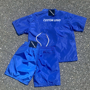 Conjunto Cortavientos Unisex de Manga Corta con Cremallera Frontal y Cordón Ajustable, Pantalones Cortos Estilo Deportivo, Ropa de Invierno Ligera de Algodón Estampada - Product Image 5