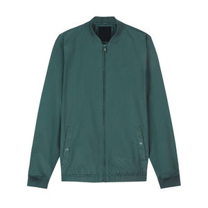 Blouson bomber bleu marine pour homme, coupe moderne et ajustée, veste zippée, streetwear urbain, vêtements d'extérieur - Product Image 2