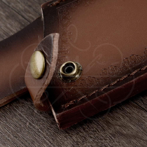 Étui à couteau en cuir véritable fait main de haute qualité, pochettes de sécurité premium pour couteau de chef de cuisine haute pression MORTAL - Product Image 4