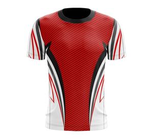 T-shirt de sport pour homme à séchage rapide 180 grammes en tissu tricoté col rond uni en vrac imprimé par sublimation pour homme - Product Image 1