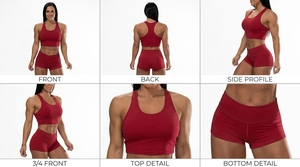 Breathable Women's Yoga <b>Set</b> Stretch Fitness Sports Bra and Shorts Activewear - Product Image 2