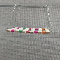 Perchoir d'oiseau jouet debout pour perroquets autres oiseaux caractéristiques en bois naturel de haute qualité escalade suspendus accessoires de Cage de jeu