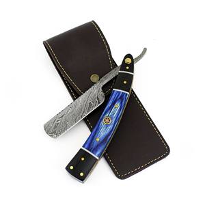 High Quality Vintage Damascus Steel Straight <b>Razor</b> for <b>Men</b> Barber Approved Straight Cut Throat Edge for Face Shaving - Product Image 1