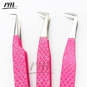 แหนบต่อขนตา RMI รุ่น High Precision L-Shape Mega Fans สแตนเลสสตีล ป้องกันไฟฟ้าสถิตย์ สำหรับต่อขนตาแบบ Volume  รับผลิตแบรนด์ส่วนตัว - Product Image 1