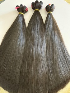 ต่อผมเส้นตรงสีดําธรรมชาติผมมนุษย์ผมเวียดนามที่ยังไม่ได้ผ่านการแปรรูป - Product Image 4