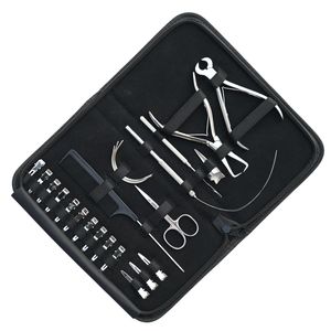 Kit d'outils pour extensions capillaires : Dissolvant de micro-perles, Coupe-liaisons à la kératine, Crochets, Pinces à boucles, Ciseaux à doigts, Peigne, Aiguille, Ensemble d'accessoires - Product Image 1
