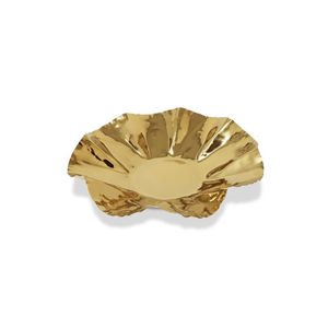 Bol de luxe pour la maison, centre de table, service alimentaire, en métal plaqué or de haute qualité, design abstrait, fabrication haut de gamme, très vendu - Product Image 1