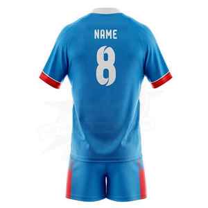 Maillot de rugby pour homme, manches courtes, col rond, imprimé par transfert thermique, évacuation de l'humidité, taille régulière et plus, 100 % polyester, adulte - Product Image 2