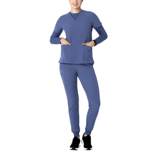 ชุดยูนิฟอร์มแพทย์แบบมีโลโก้สั่งทำได้  ชุดสครับแบบ unisex  พร้อมชุดยูนิฟอร์ม 6 กระเป๋า  ผ้าเรยอนแคนวาส  ไซส์ XL  พร้อมฟังก์ชั่นตรวจจับเข็ม - Product Image 1