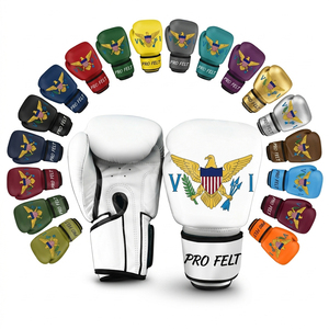 Gants de boxe professionnels de haute qualité à double couche en mousse, pour l'entraînement et le sparring, MMA, kickboxing, en cuir PU, gants de sécurité - Product Image 1