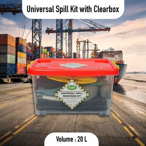 Kit de Drenaje Universal Portátil de 15L con Caja Transparente, Kit de Limpieza de Derrames de Aceite Industrial y Productos Químicos para Almacenes, Vehículos y Fábricas - Product Image 2