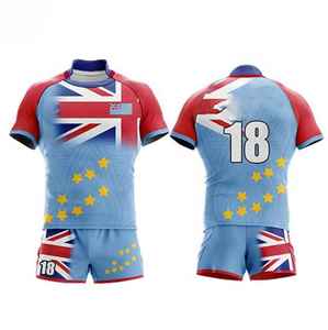 2026 New Design Multi Color Breathable Plus Size Rugby Jersey Three Quarter Sleeve Short <b>Stand</b> Collar Printed Custom OEM - Product Image 6