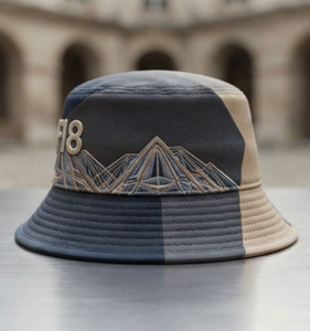 Chapeau Bob Réversible Broderie Unique Unisexe Décontracté Extérieur Plage Printemps Été Adulte 50-52cm Corduroy Denim Polyester - Product Image 3