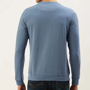 เสื้อสเวตเชิ้ตคอกลมพรีเมียม ลายบล็อกสี ผ้าฝ้าย สปอร์ต แคชชวล สวมใส่สบาย น้ำหนักเบา แฟชั่นสำหรับผู้ชาย - Product Image 3
