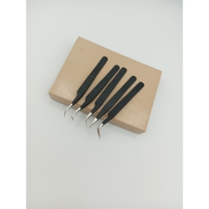 Pinzas Profesionales para Extensión de Pestañas, Punta Fina y Suave, de Acero Inoxidable, para Volumen y Pestañas Clásicas - Product Image 1