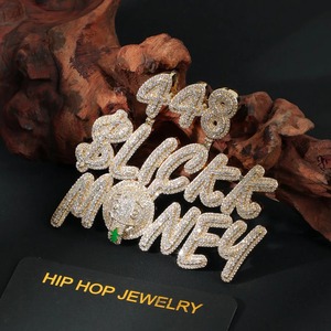 925 <b>Silver</b> Custom VVS Moissanite Diamond Name Letter <b>Pendant</b> Custom Iced Out Jewelry <b>Initial</b> Letter Hip Hop <b>Pendant</b> For Men's - Product Image 6
